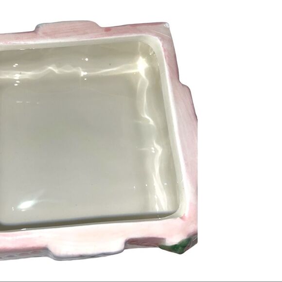 Fitz and Floyd Vintage Essentials Porcelain Blue Floral Square Trinket Box - Picture 11 of 13